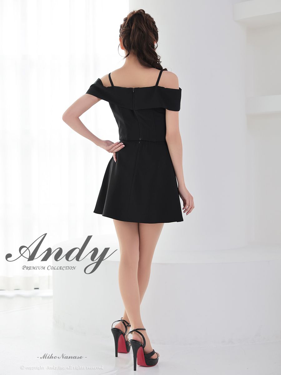 襟付き プリーツ 飾りボタン ジップデザイン セットアップ ノースリーブ フレアミニドレスの全身バック画像1