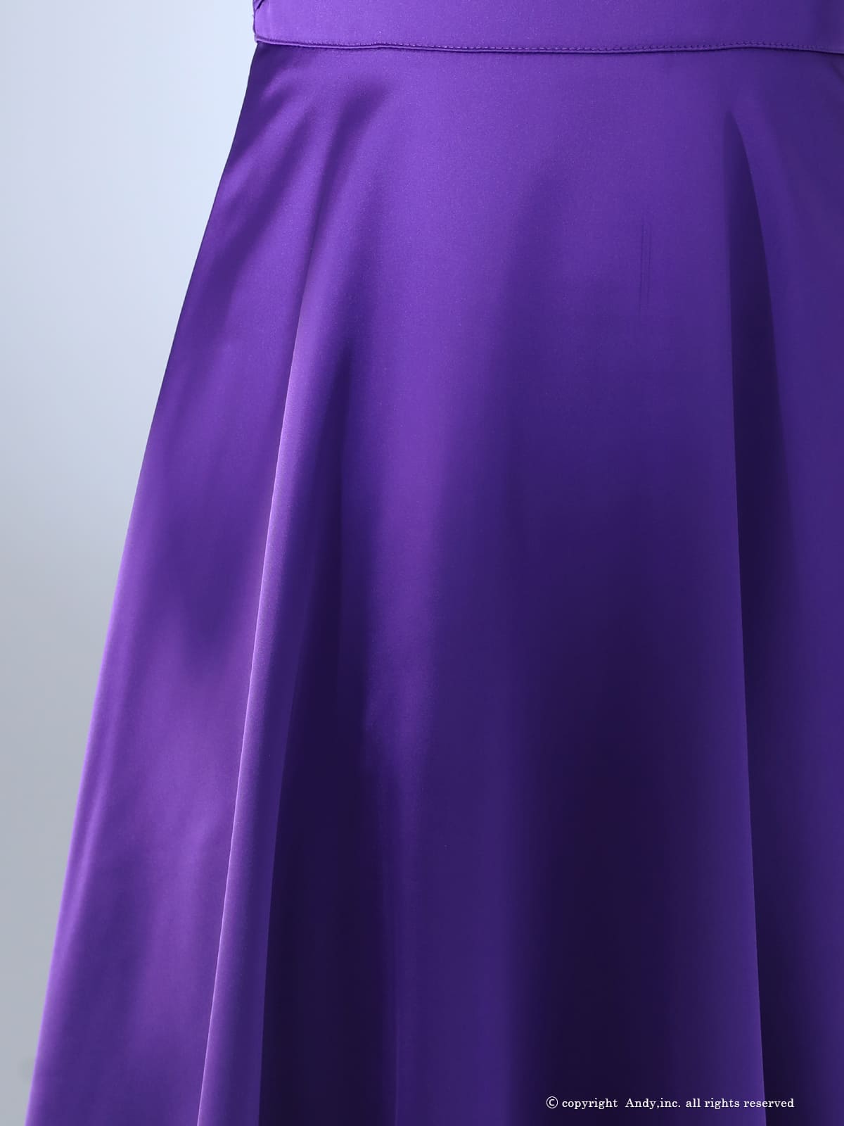 ベアトップ クロスデザイン ウエストカット ミモレ丈 Aラインロングドレスの全身バック画像1