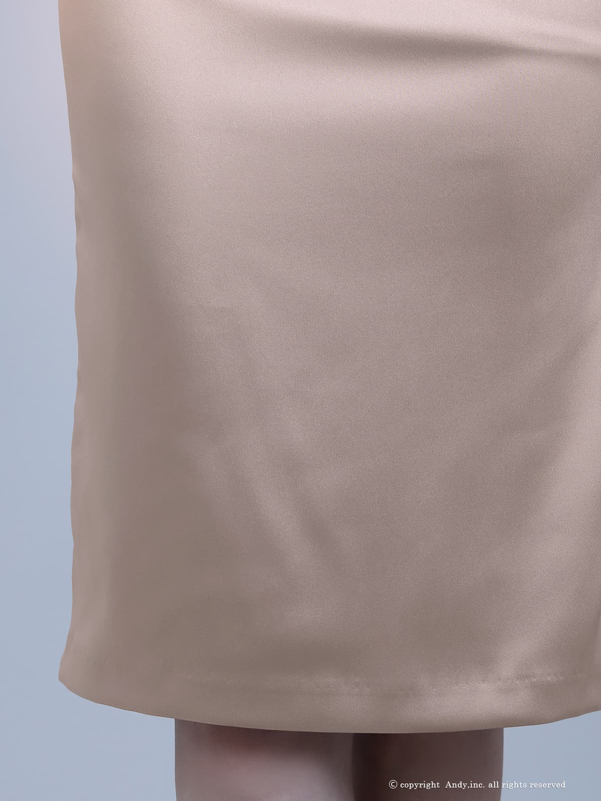 ホルターネック ビジュー フリル スリット タイト 膝丈ドレスの詳細画像1