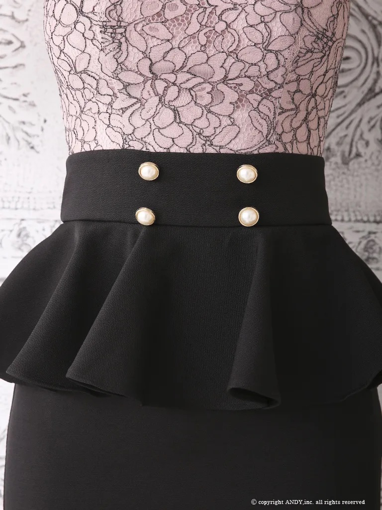 ツイード フロントボタン パールボタン 半袖 タイトミニドレスのイメージ画像6