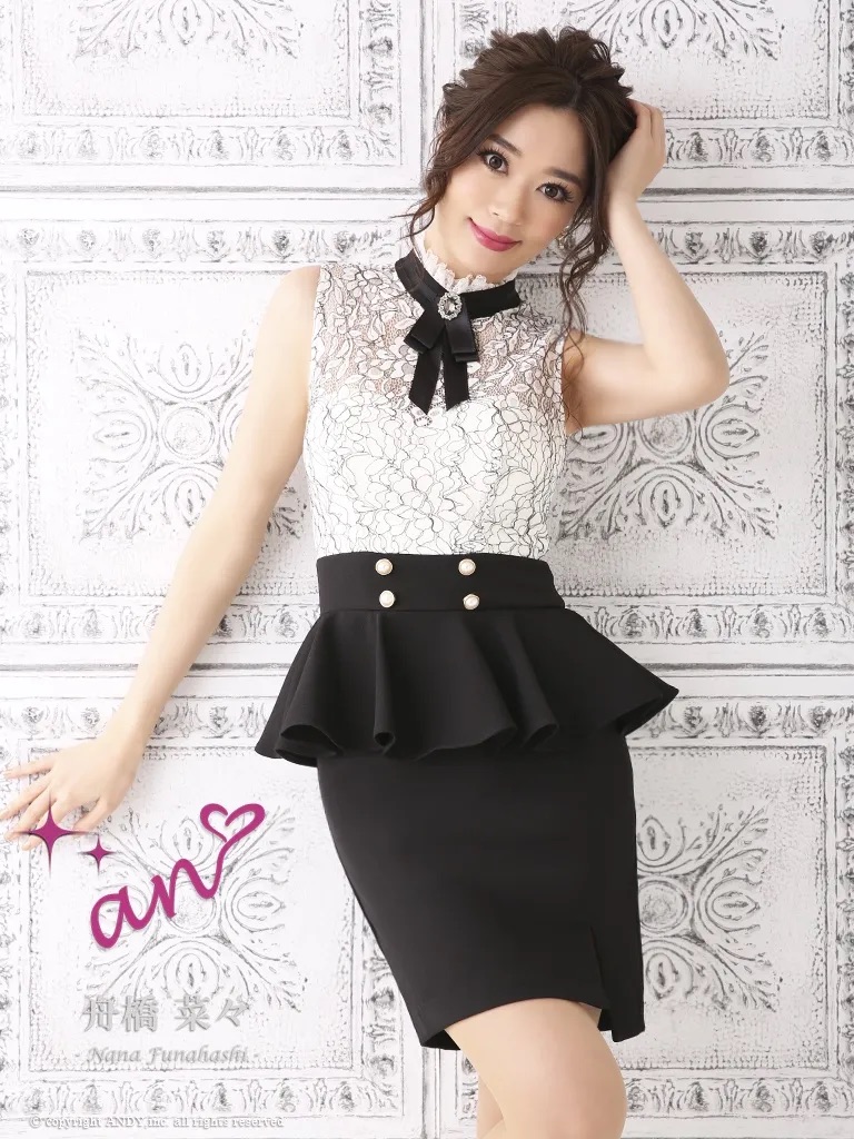 ツイード フロントボタン パールボタン 半袖 タイトミニドレスのイメージ画像8