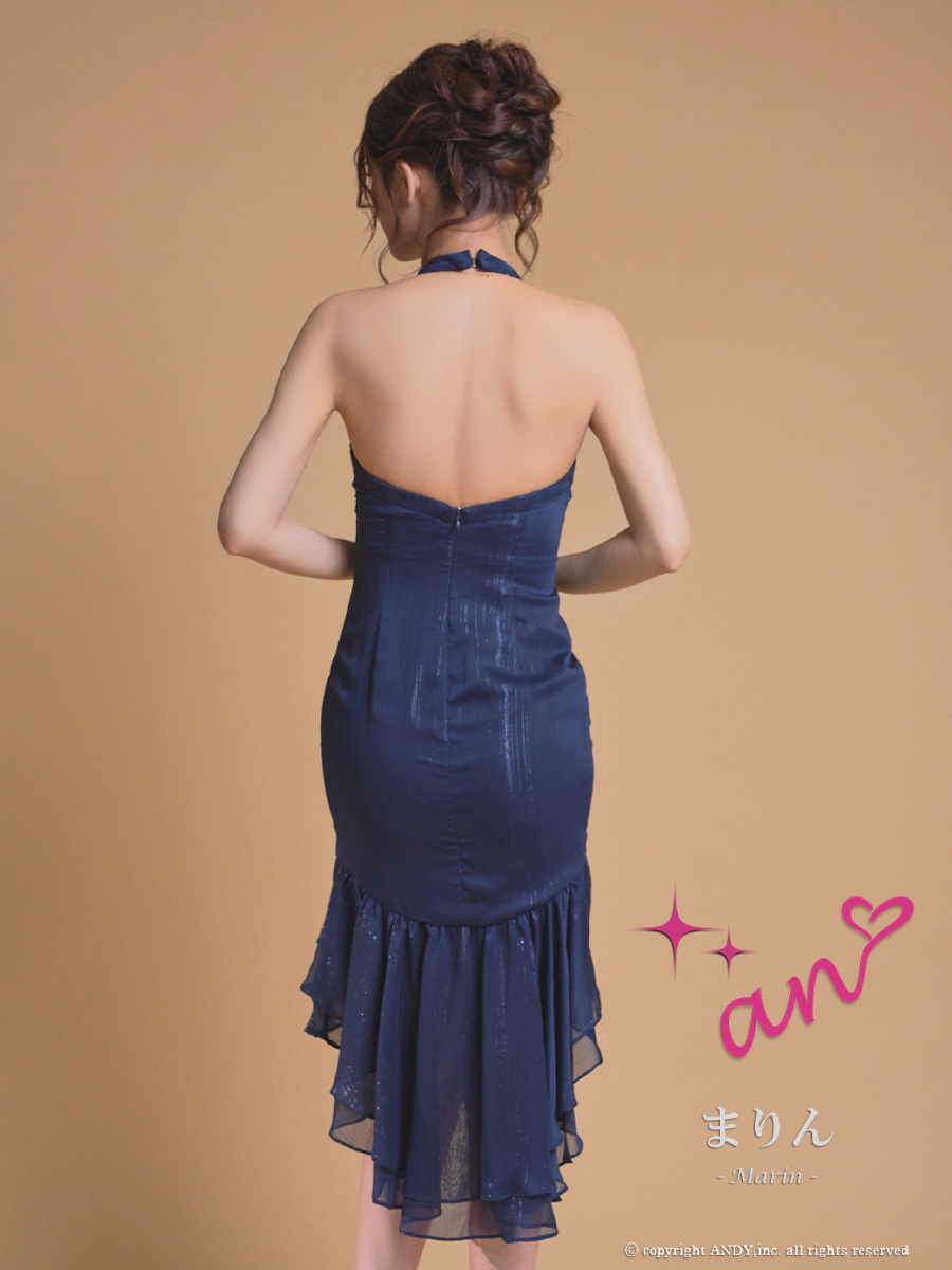 ノースリーブ ジップデザイン チェーン タック マーメイド ロングテールドレスの詳細画像