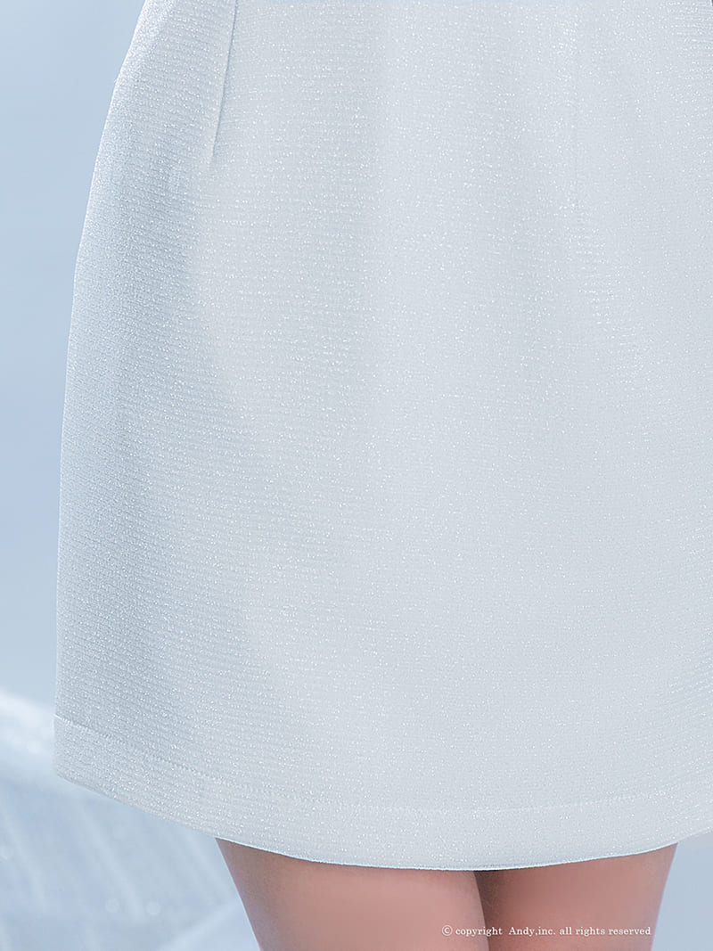 キャミソール ノースリーブ ビジュー チェーン シアー アシンメトリー タイトミニドレスの詳細画像2