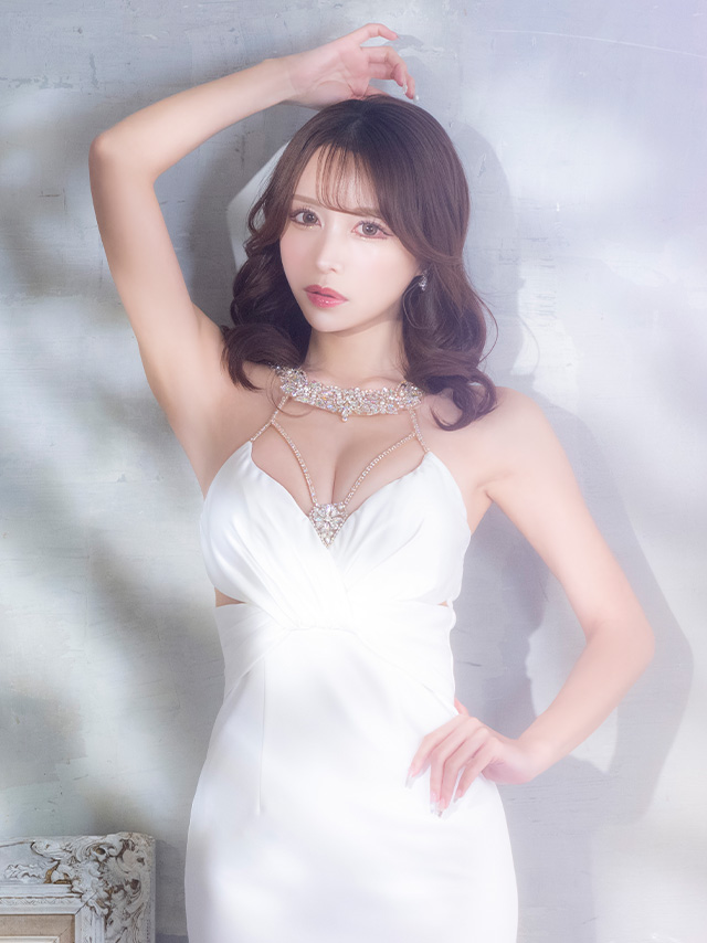 キャバドレス Angel R エンジェルアール ネックビジュー ホルターネック サテン セクシー タイトミニドレスの\イメージ画像2