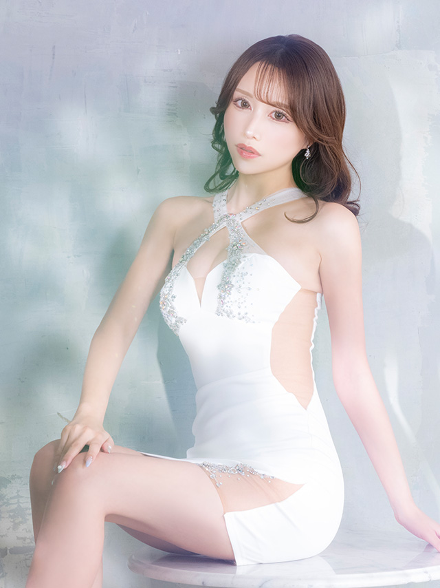 キャバドレス Angel R ホルターネック くびれ透け クロスネック セクシー ビジュー タイトミニドレスのイメージ画像2