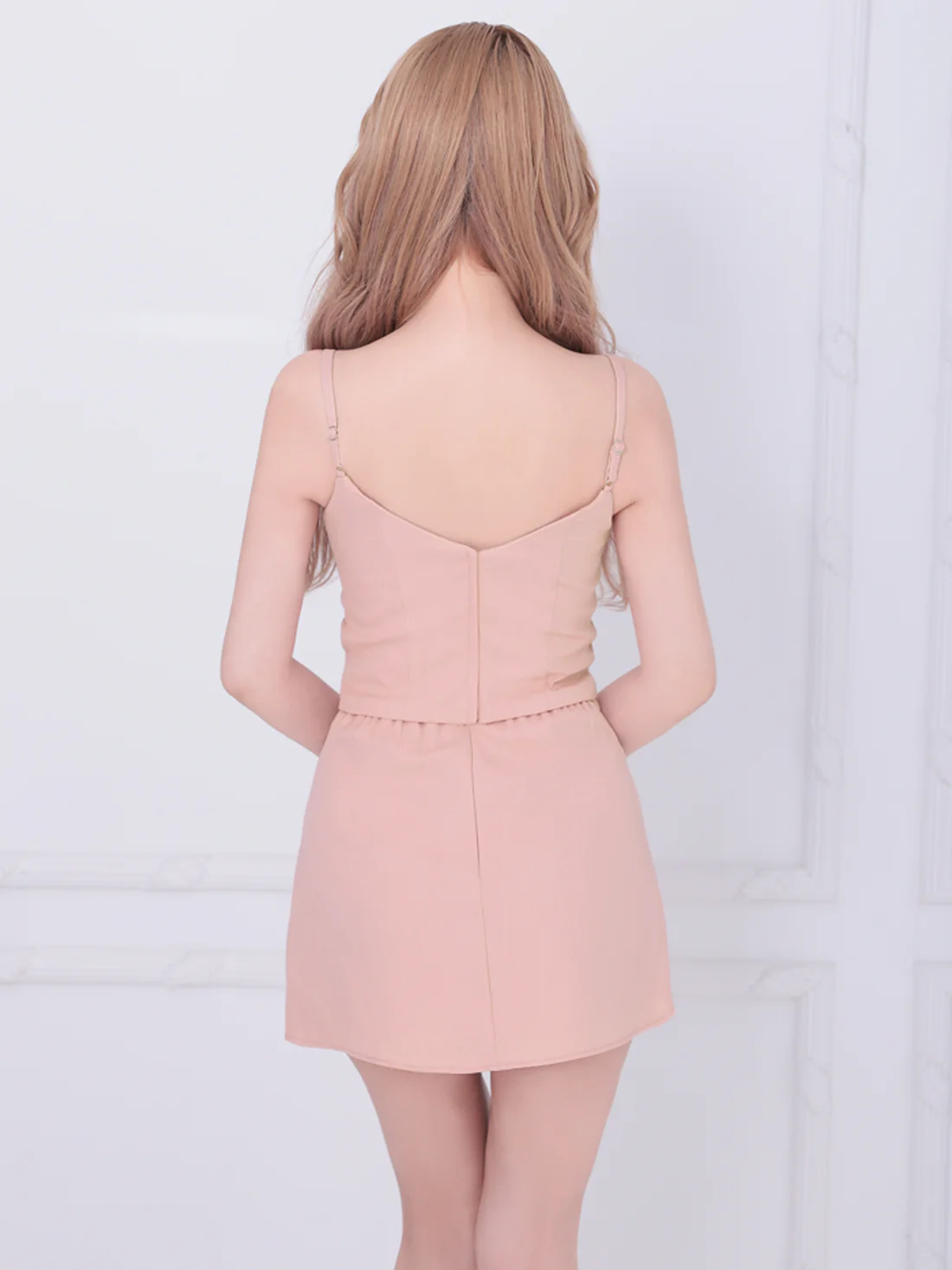 キャバドレス Angel R エンジェルアール リボン キャミソール ガーリー ビジュー メッシュ セットアップ フレアニドレスのイメージ画像10