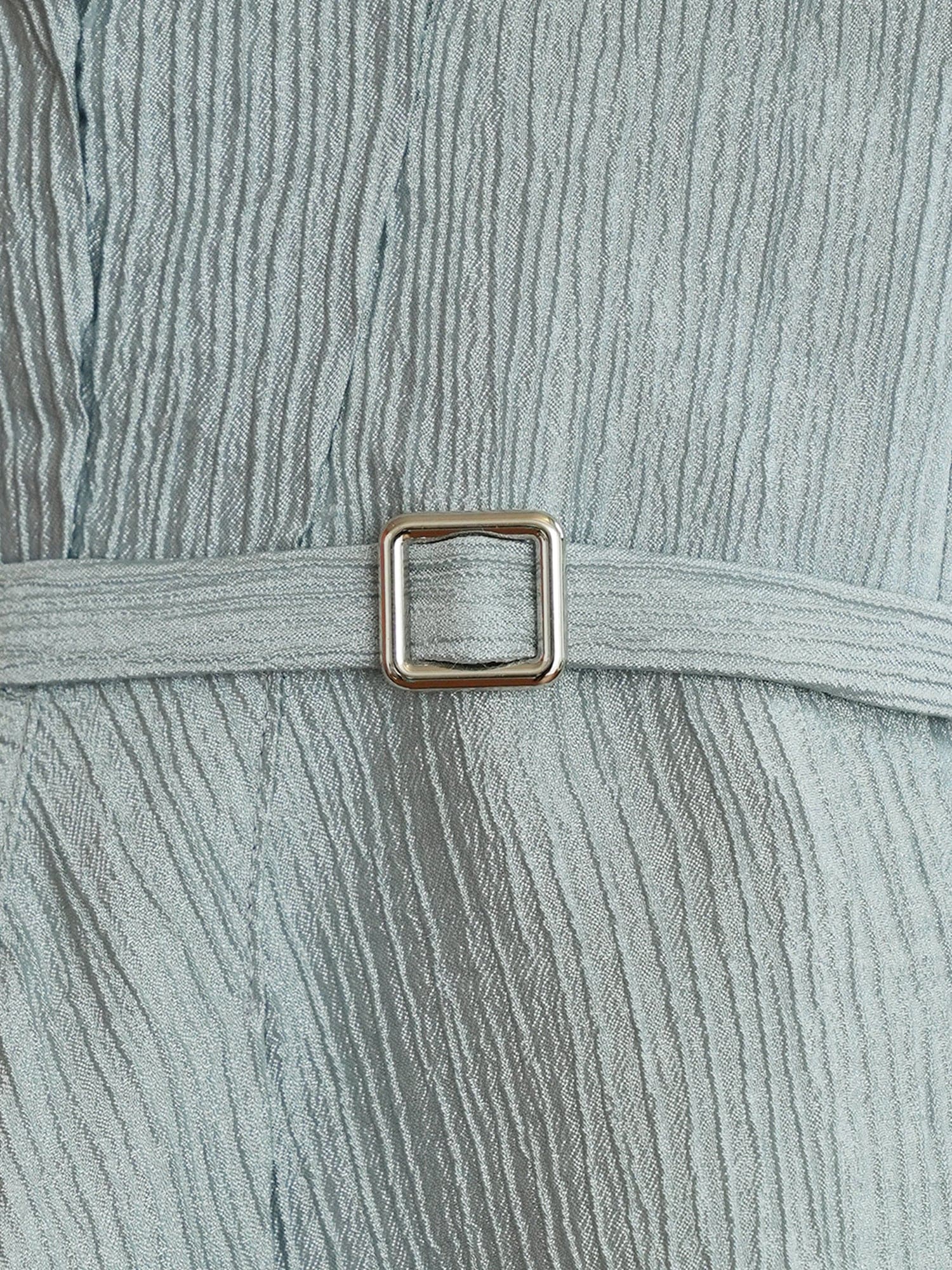 2way ベアトップ キャミソール ウエストベルトデザイン レイヤード フリル フレアミニドレスのイメージ画像9