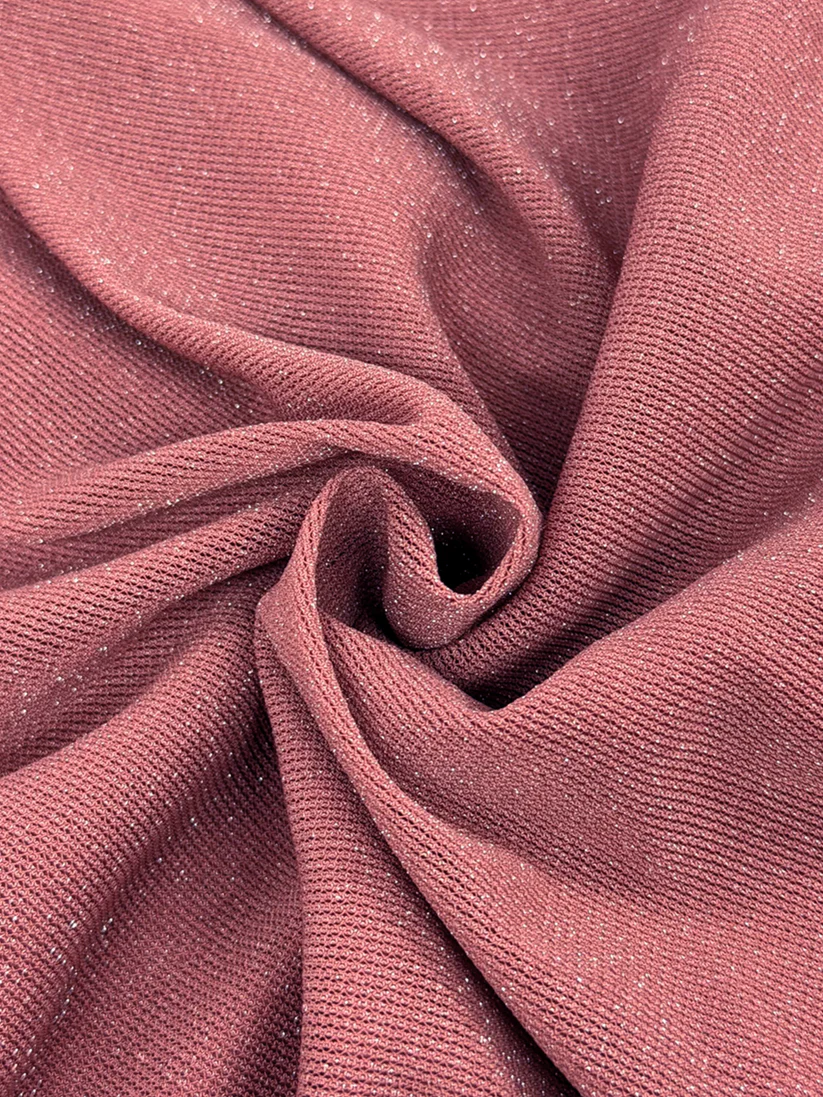 キャミソール ビジュー ラメ Vカット ウエストタック レース メッシュ タイトミニドレスのイメージ画像14