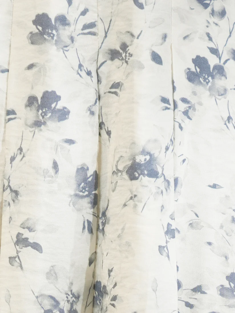 キャミソール カットデザイン リボン フラワー プリーツスカート フレアミニドレスのイメージ画像12