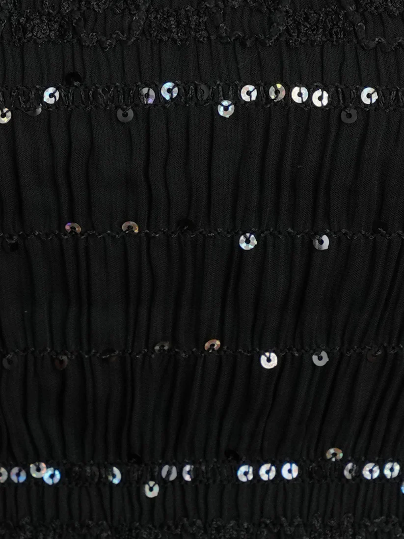 クロスネック ホルターネック バストチャーム スパンコール セットアップ タイトミニドレスのイメージ画像12