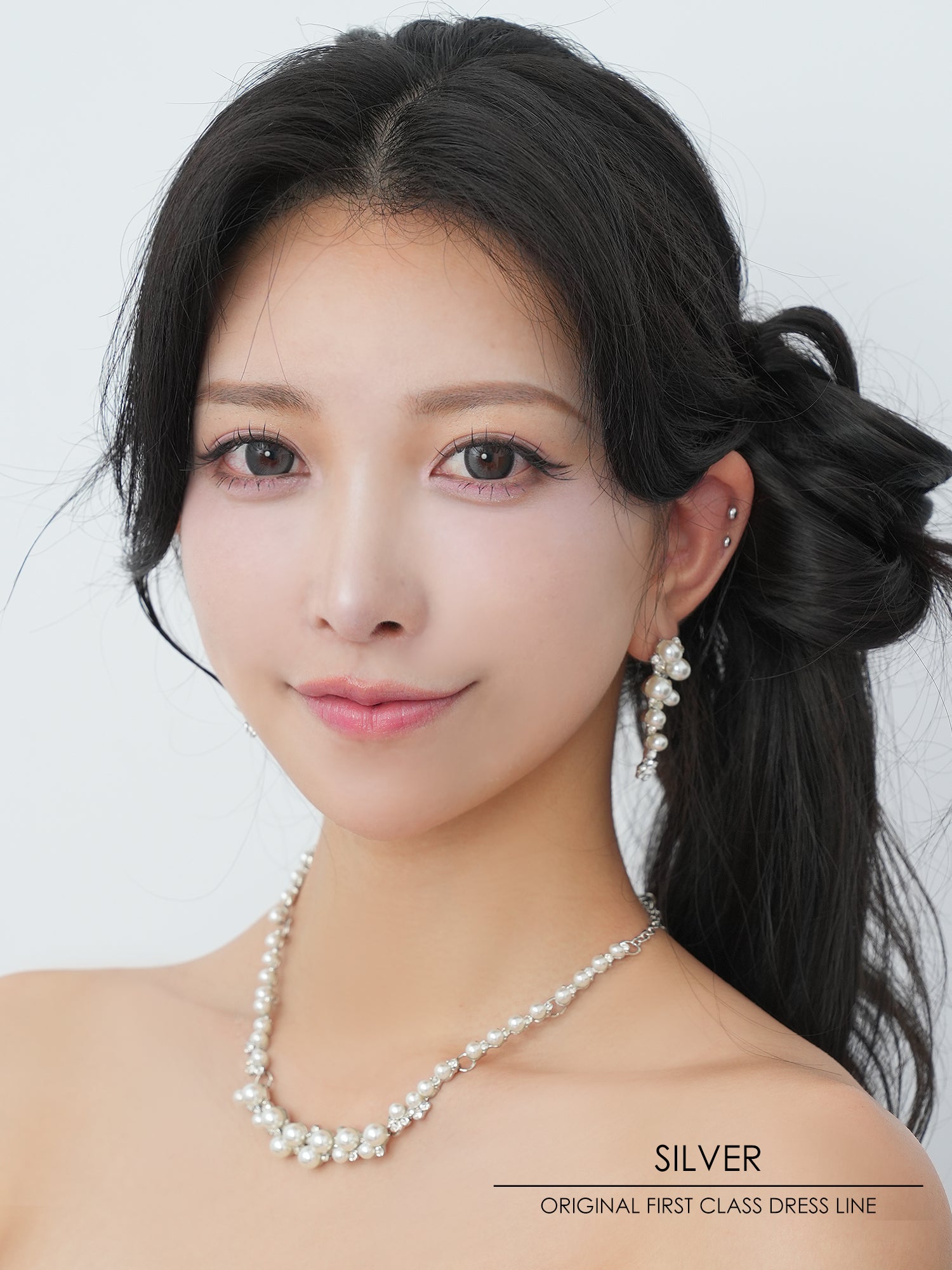 ドラマチックパール クリスタルビジューチェーン アクセサリー2点SETのイメージ画像2