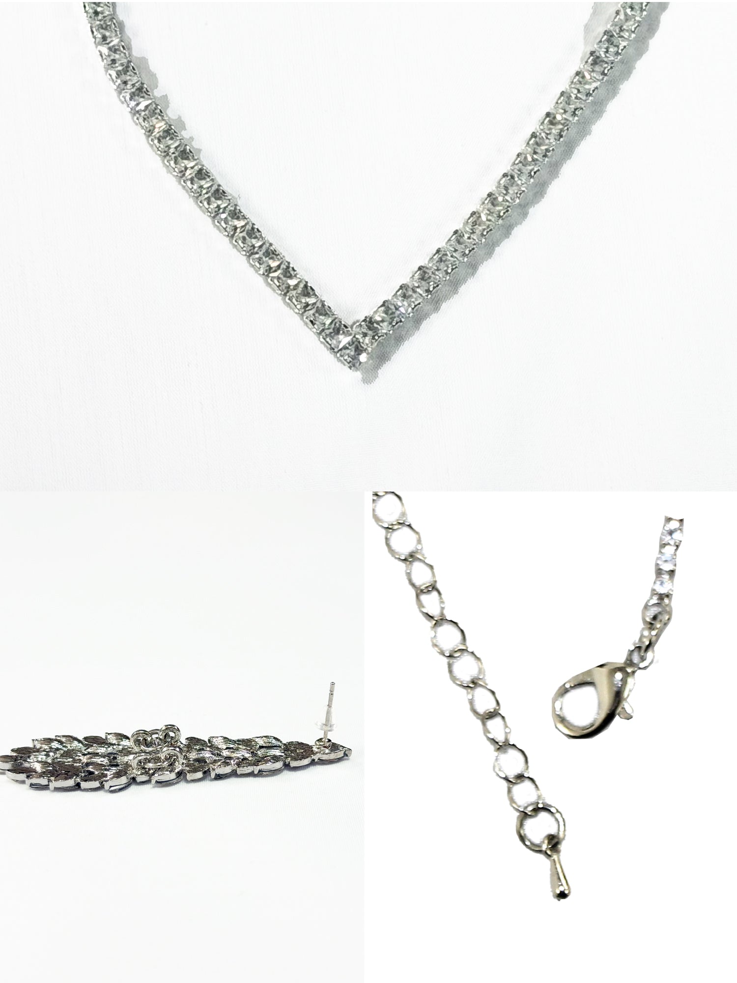スクエア ジュエル Vライン ビジューアクセサリー2点SETのイメージ画像3