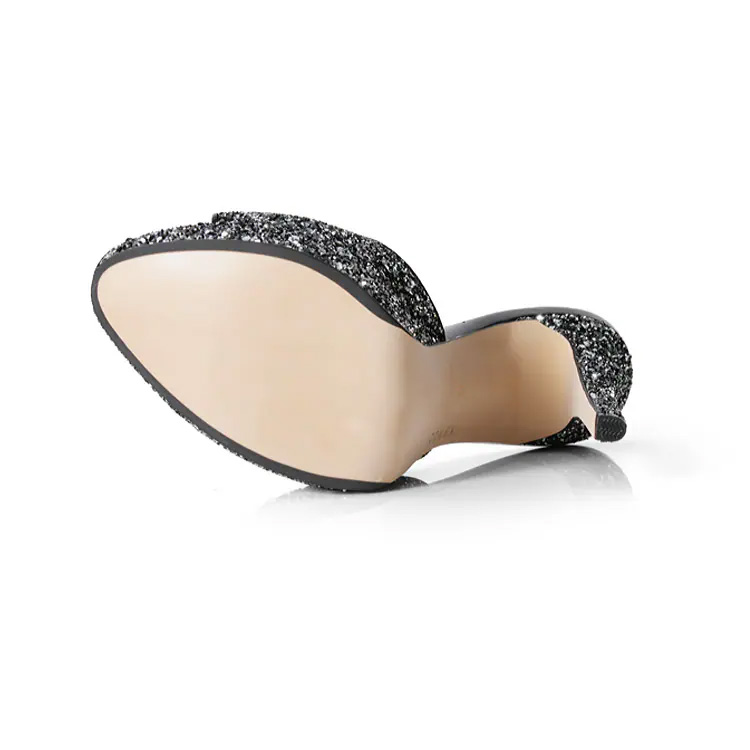 COMEX[コメックス]グリッター ラメ ハイヒール オープントゥ ミュール サンダルのイメージ画像12