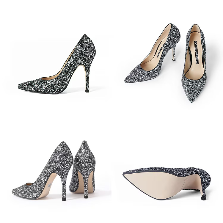 COMEX [コメックス]グリッター ラメ ピンヒール 美脚 ポインテッドトゥ パンプスのイメージ画像7