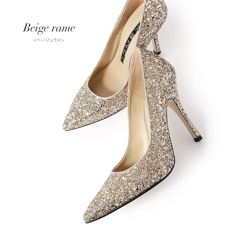 COMEX [コメックス]グリッター ラメ ピンヒール 美脚 ポインテッドトゥ パンプスのイメージ画像4