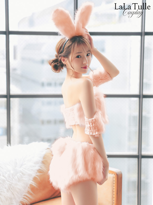 コスプレ フワフワファー セットアップ セクシー バニーガール ハロウィンコスプレ 衣装5点セットのメイン画像