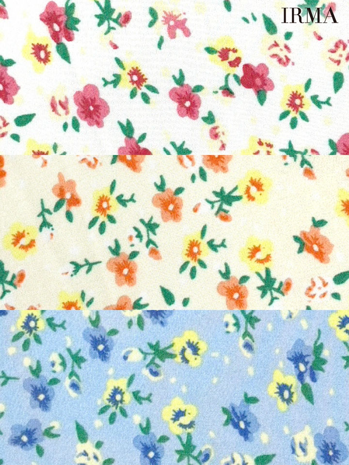 花柄 キャミソール セットアップ 裾フリル フレアミニドレスのイメージ画像11