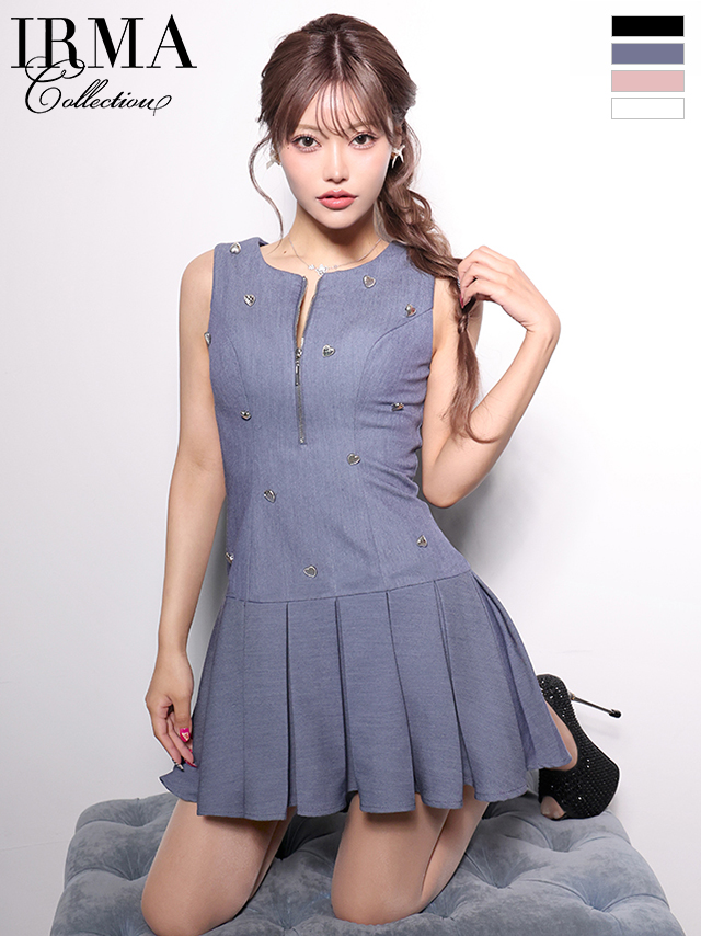 花柄 キャミソール セットアップ 裾フリル フレアミニドレスのイメージ画像1