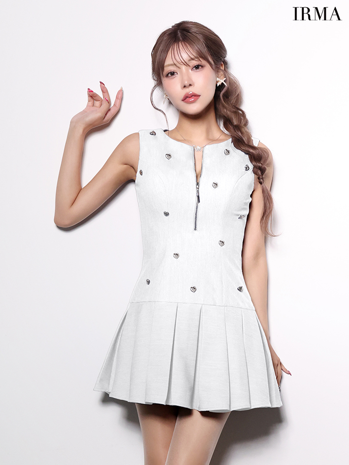 花柄 キャミソール セットアップ 裾フリル フレアミニドレスのイメージ画像7