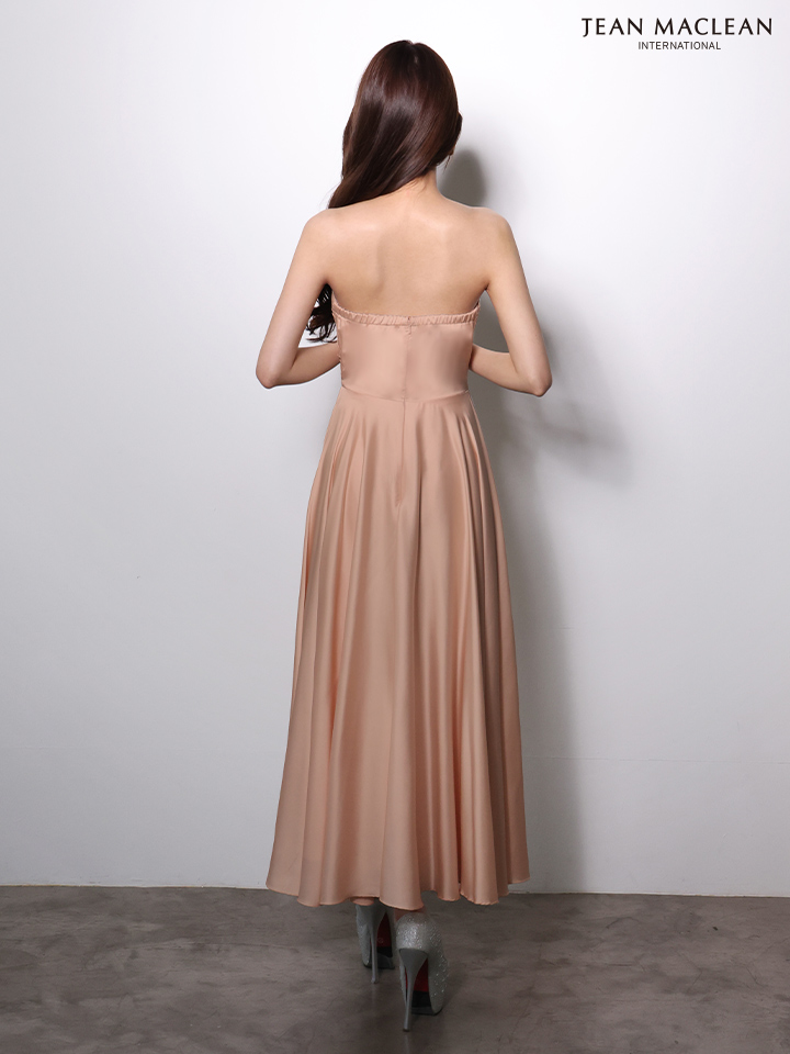 ラメ スリット ワンカラー ストール ワンショルダー タイトロングドレスのイメージ画像6