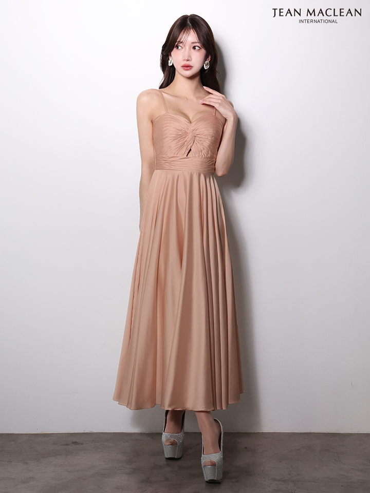 ラメ スリット ワンカラー ストール ワンショルダー タイトロングドレスのイメージ画像2