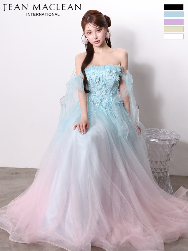 ラメ スリット ワンカラー ストール ワンショルダー タイトロングドレスのイメージ画像1