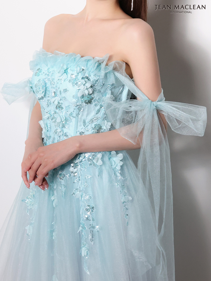 ラメ スリット ワンカラー ストール ワンショルダー タイトロングドレスのイメージ画像7