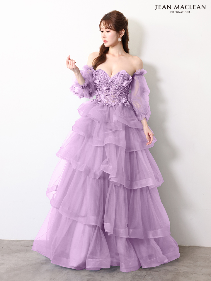 ラメ スリット ワンカラー ストール ワンショルダー タイトロングドレスのイメージ画像6