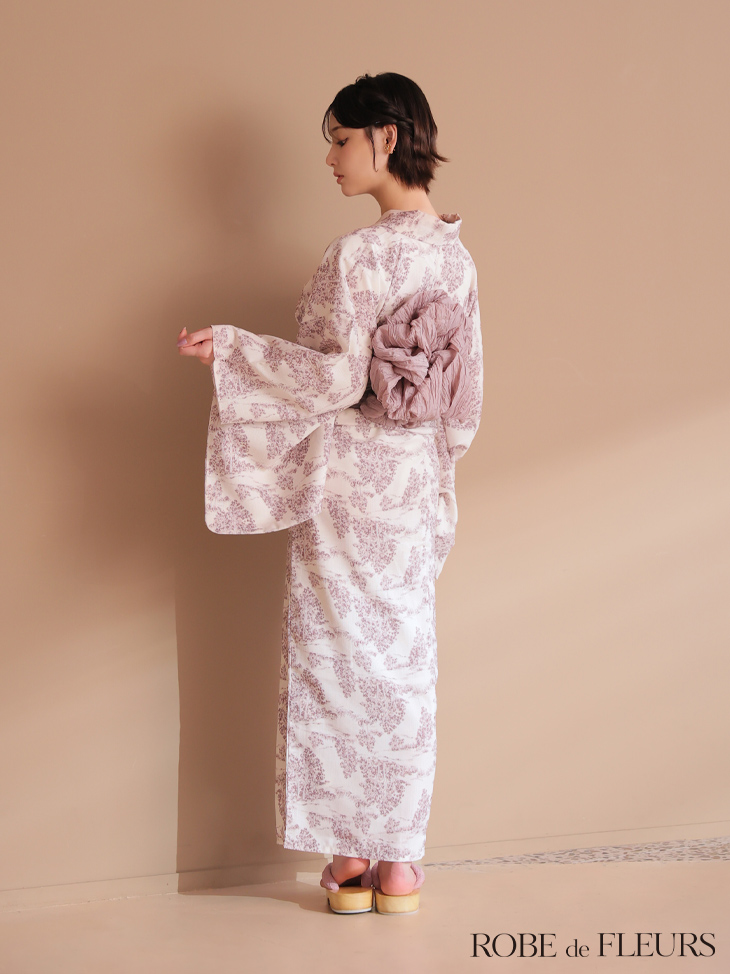 浴衣 ROBEdeFLEURS ローブドフルール レース フラワープリント ガーリー ビジュー のイメージ画像5