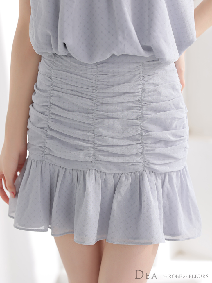ホルターネック ドット柄 シフォン セットアップ シンプル フレアミニドレスのイメージ画像10