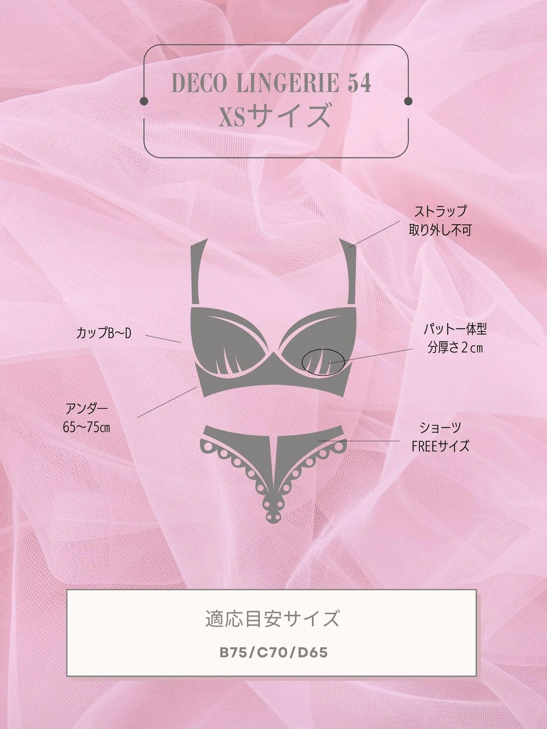 黒猫 シアー レース リボン ガーリー ランジェリー 4点セットのイメージ画像7