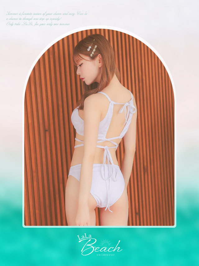 水着 ホルターネック クロスデザイン ワンカラー セクシー ギャル ビキニのイメージ画像1