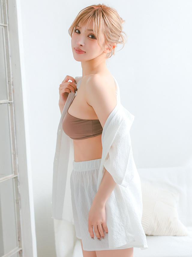 襟付きシャツ ショートパンツ 半袖 セットアップのイメージ画像2