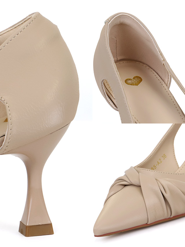 ツイストリボン ポインテッド パンプス