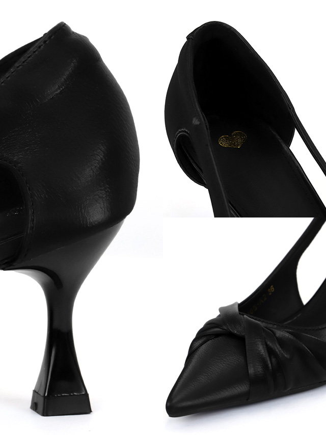 ポインテッド ツイストリボン パンプス