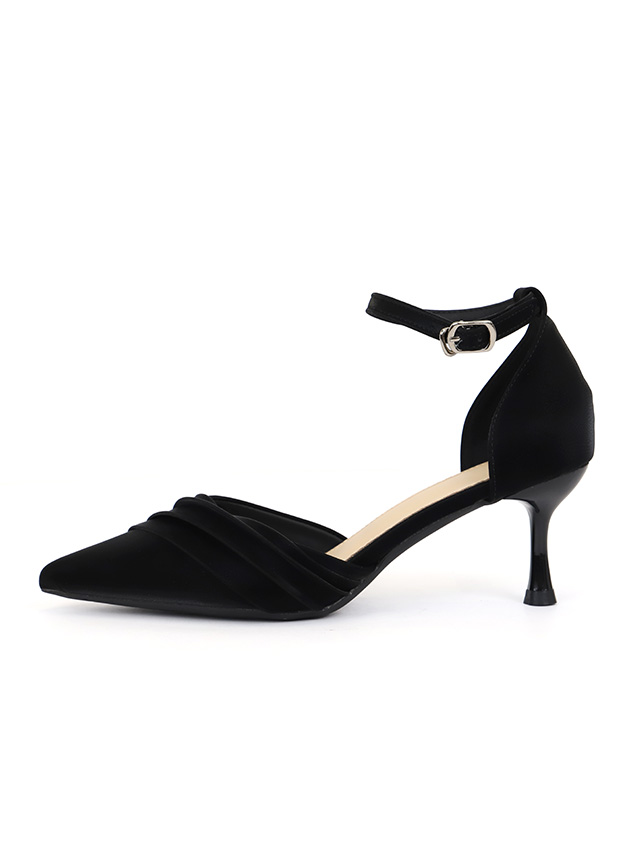 セパレート アンクルストラップ付き ポインテッドトゥ パンプス