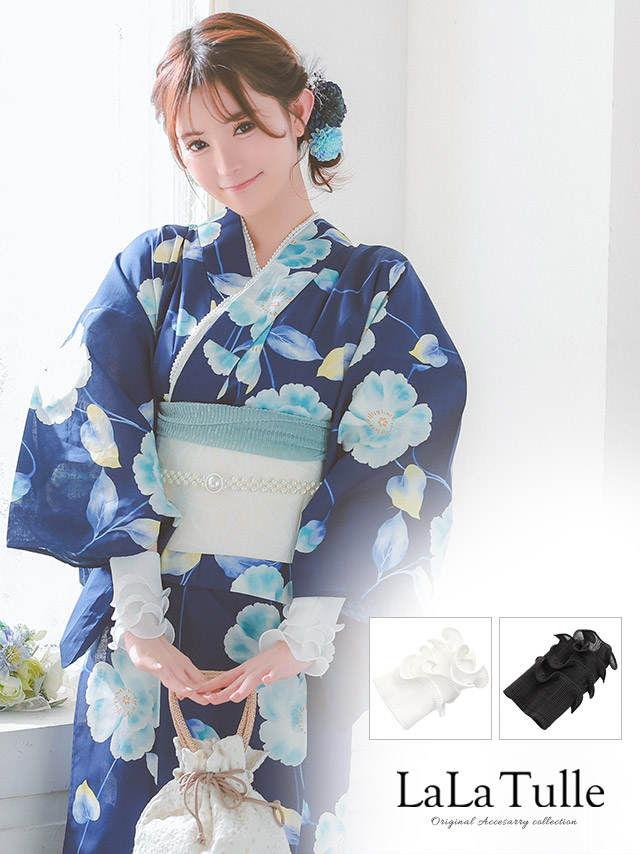 小物 シフォン フリル プリーツ カフスのイメージ画像1