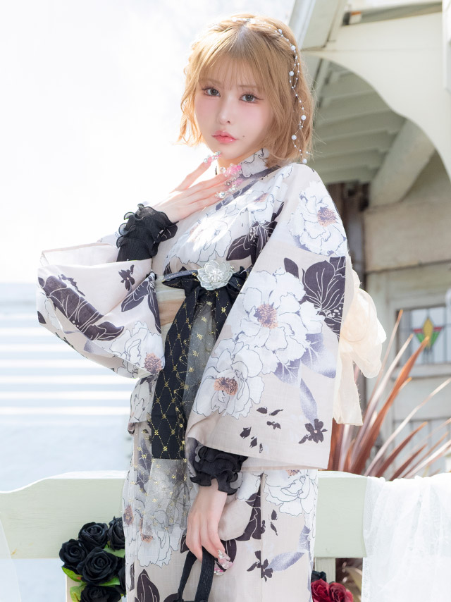 小物 シフォン フリル プリーツ カフスのイメージ画像2