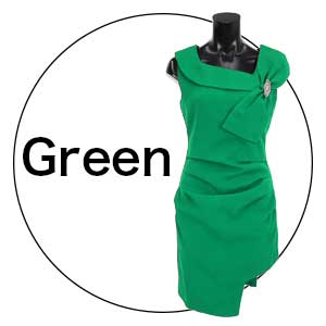 グリーン・緑 ミニドレス