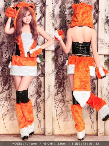 [ハロウィン コスプレ通販]ふわふわフォックスアップ  アニマル ハロウィンコスプレ