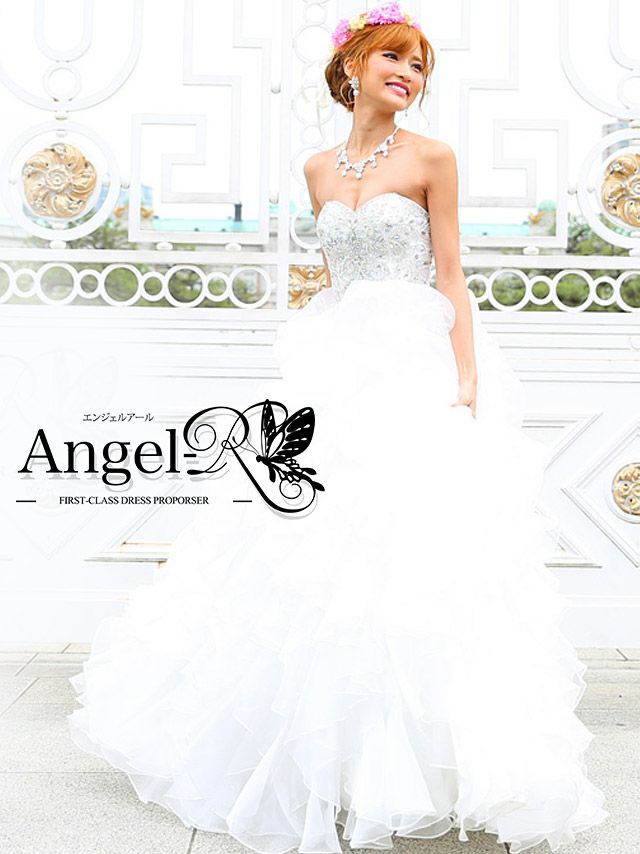 Angel R ビジューホワイトドレス