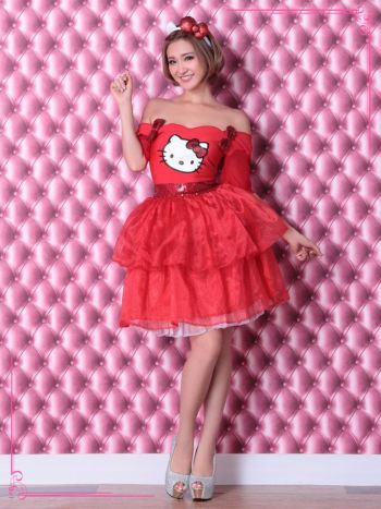 [ハロー キティ] キティーちゃんドレス キャラクター ハロウィンコスプレの6