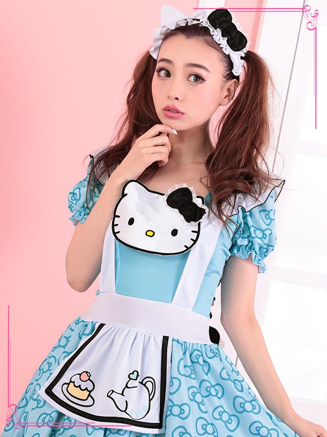 コスプレ】ハローキティ メイドキティキャラクター ハロウィン コスプレ】ハローキティ メイドキティキャラクター ハロウィン