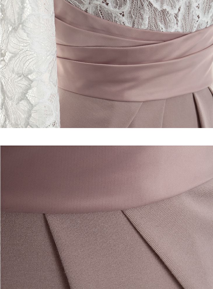 ディア バイ ローブドフルール [DEA] 1189 フラワーレーススリーブ  ミニドレス( ホワイト  ネイビー)