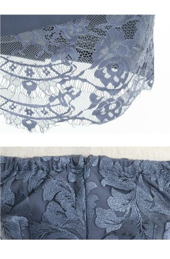 ROBEdeFLEURS Glossy[ローブドフルール グロッシー]レース オフショルダー ホワイト ミニドレス[1420wh]