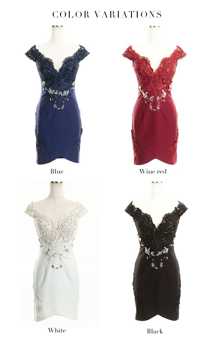 Glossy by ROBE de FLEURS/グロッシー】フロントジップ オフショルダー