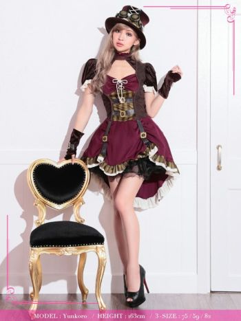 ファンタジースチームパンク ガール ハロウィンコスプレの6