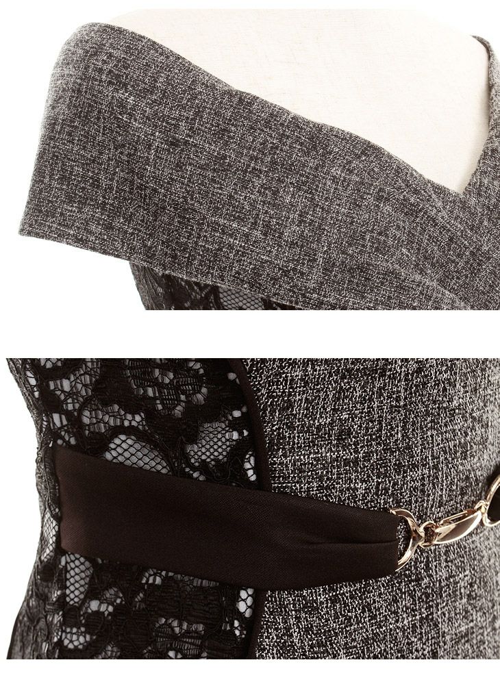 ディア バイ ローブドフルール [DEA] 1477 サイドレース  オフショル ドレス