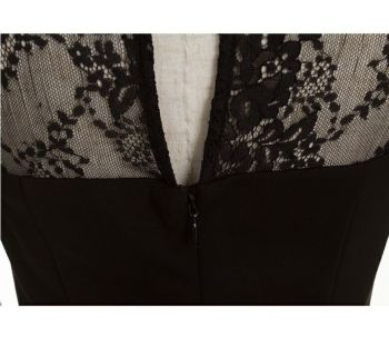 ROBEdeFLEURS Glossy[ローブドフルール グロッシー]フラワー 刺繍× 五分袖 ミニドレス[1661]