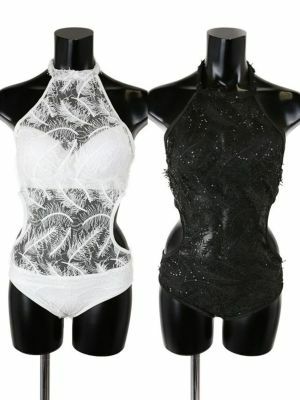  [LaLaTulle select]フェザーレースモノキニ (2colors) (M)